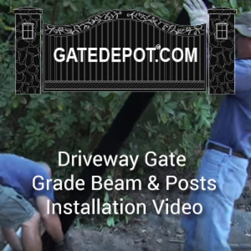Video - Driveway Gate Grade Beam & Posts Installation