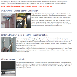 3D Installation Diagram for Slide Gate with Front Positioned Slide Operator and Photo Eyes - Inside Property View